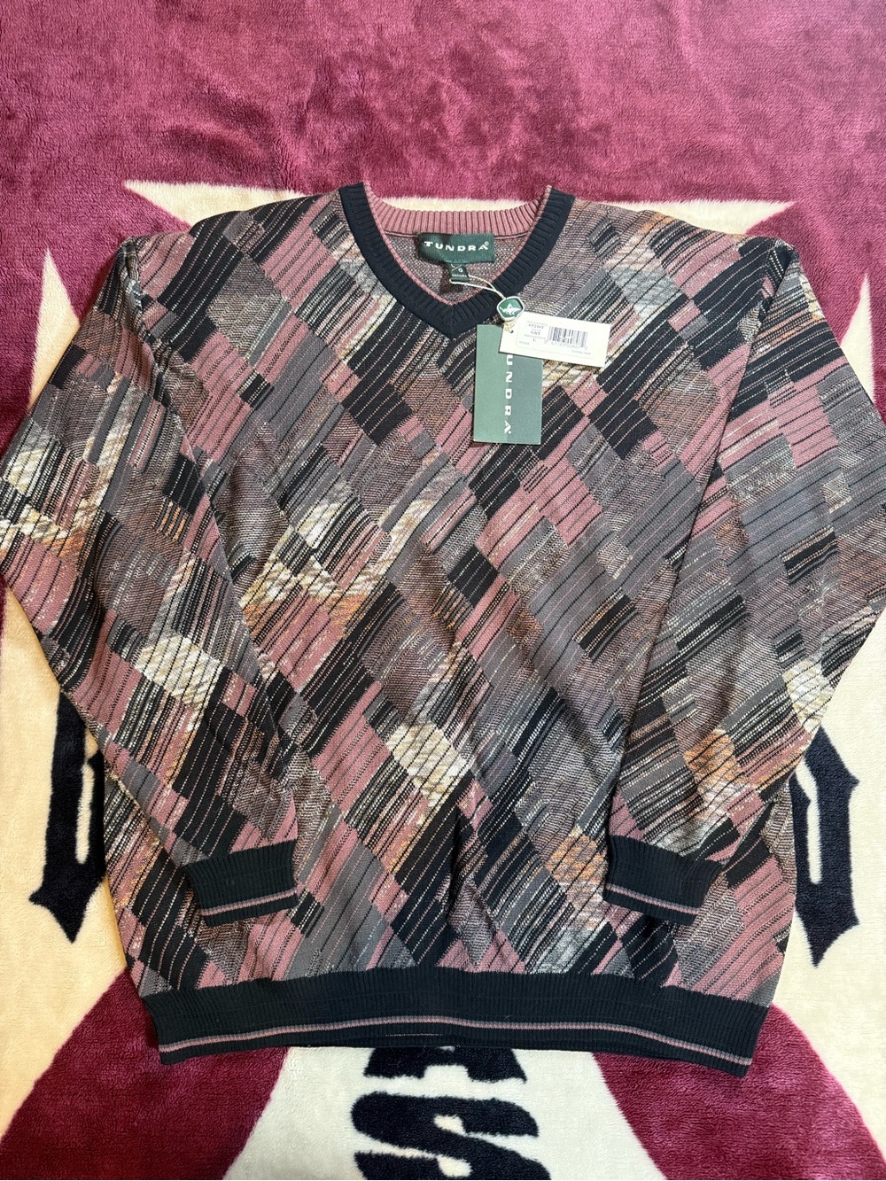 Tundra Men's Multicolor Geometric Crewneck Sweater